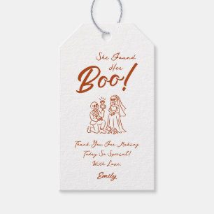 Étiquettes-cadeau Mariage de Halloween Fantaisiste Dessiné à la Main