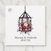 Étiquettes Cadeau Mariage de jardin de terrarium floral pastel rusti (Devant)