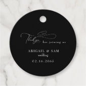 Étiquettes Cadeau Mariage de la Chine noire (Devant)