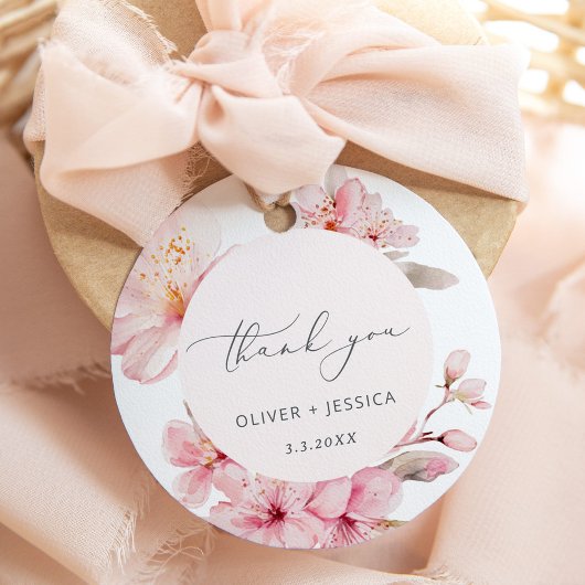 Étiquettes Cadeau Mariage de la fleur de cerisier Sakura
