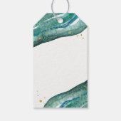 Étiquettes-cadeau Mariage de la Géode turquoise et or Favoriser le M (Dos)
