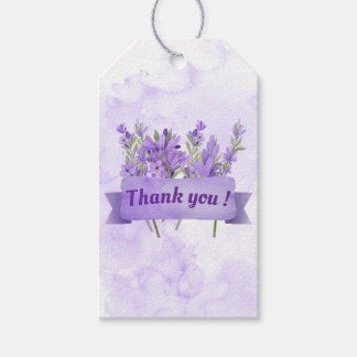 Étiquettes-cadeau mariage de lavande carte de remerciements