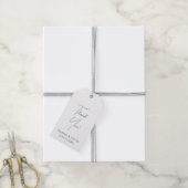 Étiquettes-cadeau Mariage de Merci bleu simple (Avec de la ficelle)