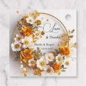 Étiquettes Cadeau Mariage de Merci de de couronne d'or (Dos)