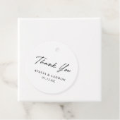 Étiquettes Cadeau Mariage de Merci noir blanc simple (En situation)