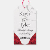 Étiquettes-cadeau Mariage de Merci Red Roses (Dos)