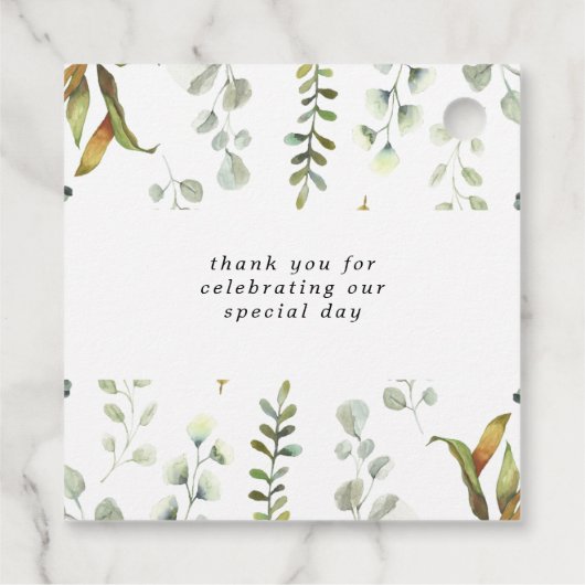 Étiquettes Cadeau mariage de monogramme floral argent dramatique (Dos)