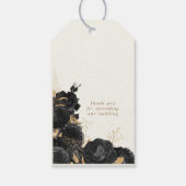 Étiquettes-cadeau Mariage de monogramme Rose d'or aquarelle (Dos)