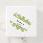 Étiquettes Cadeau Mariage de palmiers tropicaux (En situation)