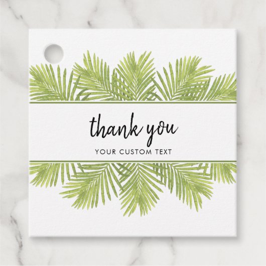 Étiquettes Cadeau Mariage de palmiers tropicaux (Devant)