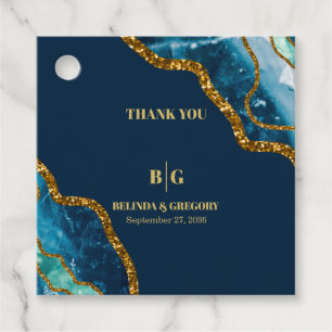 Étiquettes Cadeau Mariage de Parties scintillant de la géométrie de 