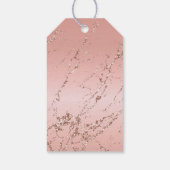 Étiquettes-cadeau Mariage de Parties scintillant de verre rose (Dos)