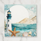 Étiquettes Cadeau Mariage de phare nautique (Dos)