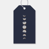 Étiquettes Cadeau Mariage de phase Lune dorée (Dos)