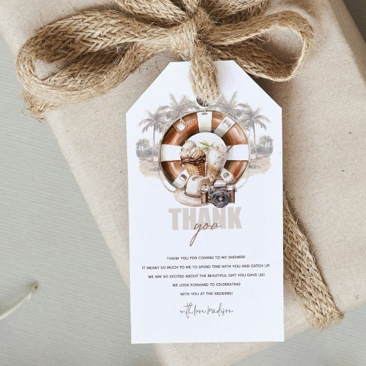 Étiquettes-cadeau Mariage de plage personnalisé