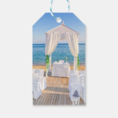 Étiquettes-cadeau Mariage de plage tropicale Merci d'Arbor (Dos)