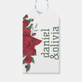 Étiquettes-cadeau Mariage de Red Roses Boho (Devant)
