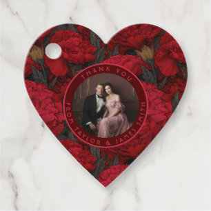 Étiquettes Cadeau Mariage de rêve personnalisé avec des pétales de œ