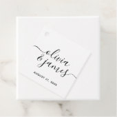 Étiquettes Cadeau Mariage de script de calligraphie (En situation)