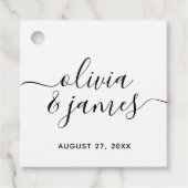 Étiquettes Cadeau Mariage de script de calligraphie (Devant)