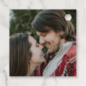 Étiquettes Cadeau Mariage de script de superposition photo simple et (Dos)