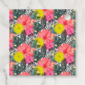 Étiquettes Cadeau Mariage de script Hawaii à main tropicale (Dos)