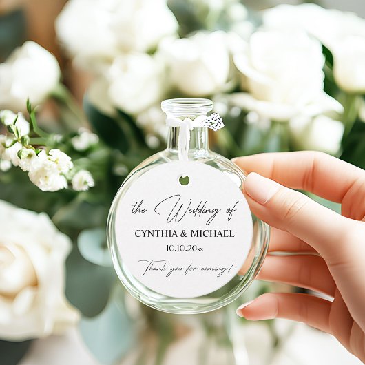 Étiquettes Cadeau Mariage de script manuscrit