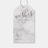 Étiquettes-cadeau Mariage de script moderne Conseils et souhaits Mar (Devant)