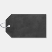 Étiquettes-cadeau Mariage de tableau de bord rustique Merci noir (Dos (Horizontal))