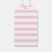 Étiquettes-cadeau Mariage de trame dorée à rayures roses (Dos)