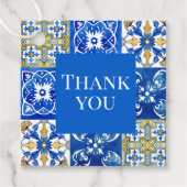 Étiquettes Cadeau Mariage de tuiles modernes été méditerranéen (Devant)