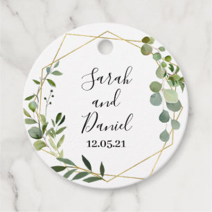Étiquettes Cadeau Mariage de verdure Eucalyptus