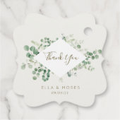 Étiquettes Cadeau mariage de verdure eucalyptus (Dos)