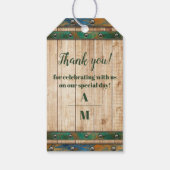 Étiquettes-cadeau Mariage de vignoble chic moderne (Dos)