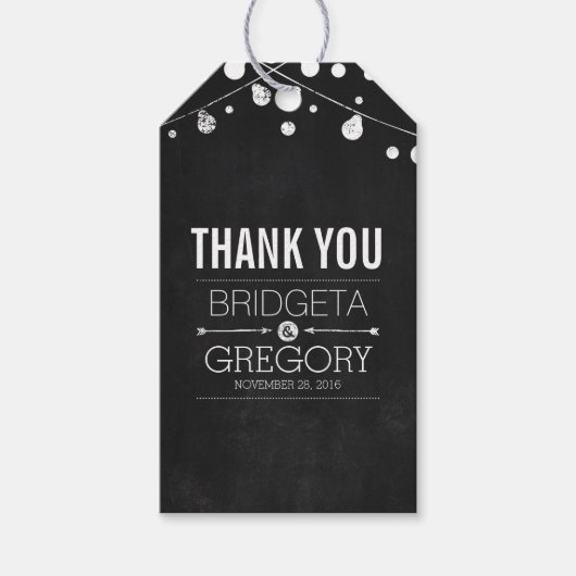 Étiquettes-cadeau Mariage de voyants Chalkboard (Devant)