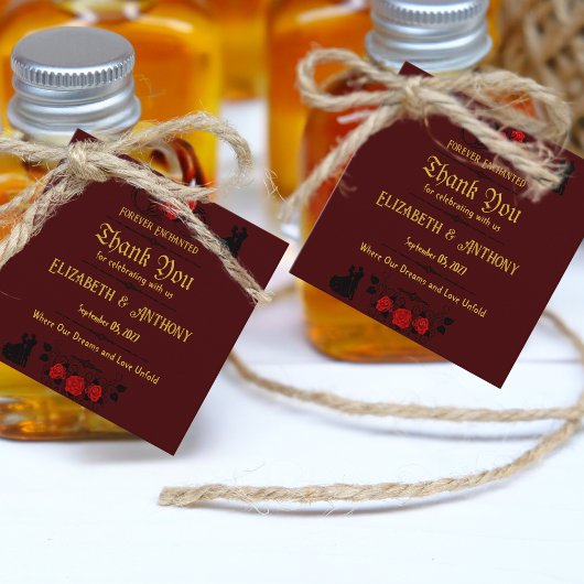 Étiquettes Cadeau Mariage d'élégance enchanté