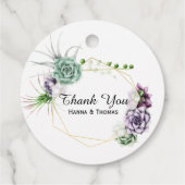 Étiquettes Cadeau Mariage Désertique et Succulent (Dos)