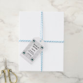 Étiquettes-cadeau Mariage design Art déco bleu (Avec de laficelle)