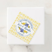 Étiquettes Cadeau Mariage d'été moderne citron citron (En situation)