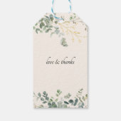 Étiquettes-cadeau Mariage d'eucalyptus (Dos)