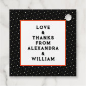 Étiquettes Cadeau Mariage d'Halloween d'Octobre (Dos)