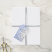 Étiquettes-cadeau Mariage d'hiver Snowflakes Bleu (Avec de la ficelle)