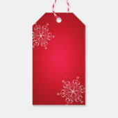Étiquettes-cadeau Mariage d'hiver Snowflakes Rouge (Dos)