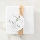 Étiquettes Cadeau Mariage d'huile d'olive (En situation)