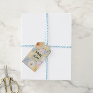 Étiquettes-cadeau Mariage d'illustration florale aquarelle
