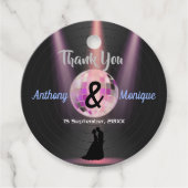 Étiquettes Cadeau Mariage Disco personnalisable (Devant)