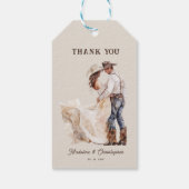 Étiquettes-cadeau Mariage du Boho Western Ranch (Dos)