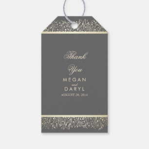Étiquettes-cadeau Mariage du bouquet d'or du souffle du bébé