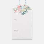 Étiquettes-cadeau Mariage du coeur floral (Dos)