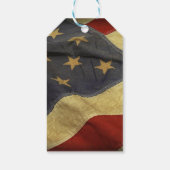 Étiquettes-cadeau Mariage du drapeau américain antique (Dos)
